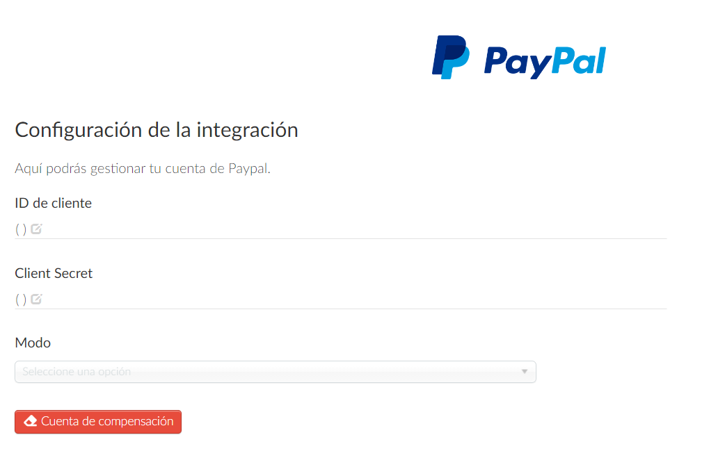 Configuración de la integración con paypal