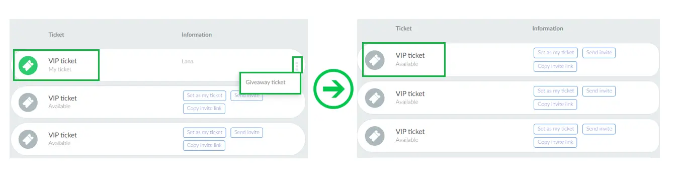 how to give tickets away