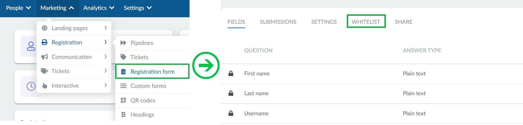 How to add whitelisted domains