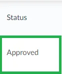 Status of an approved person