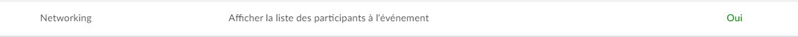 networking activé au réglage