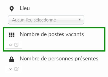 nombre de poste vacants