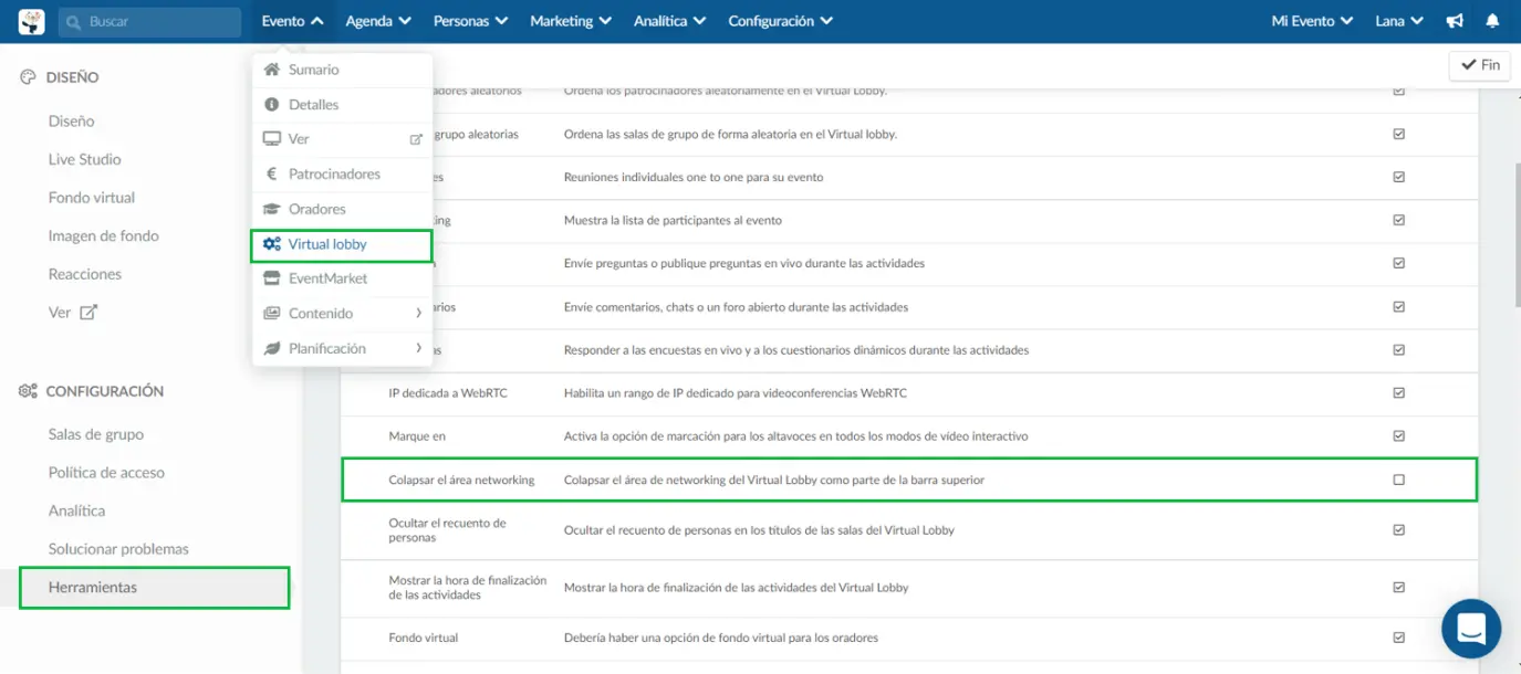 Salas para grupos