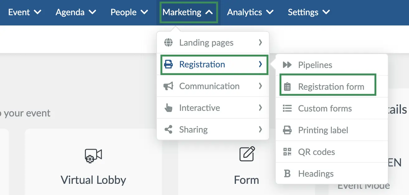 Marketing Registration Form