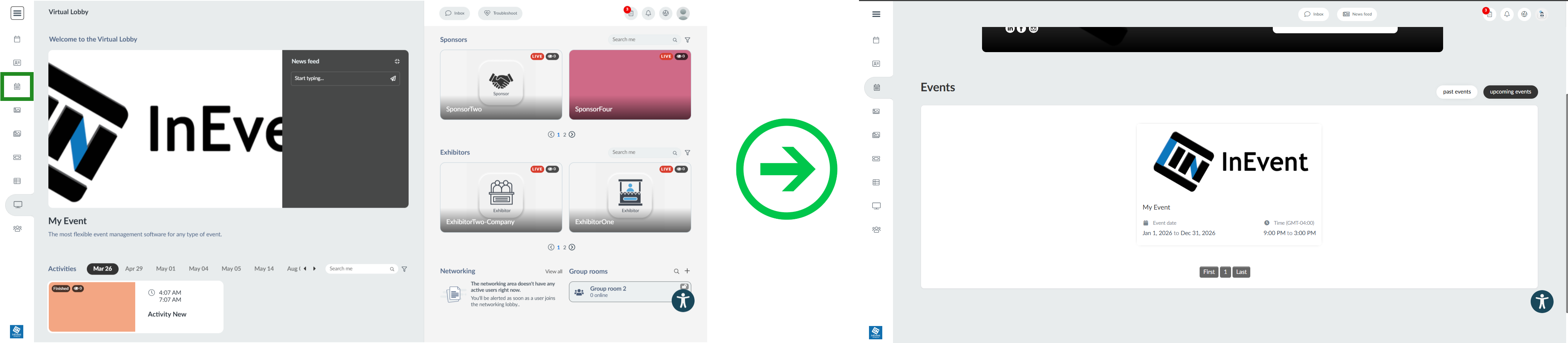 Image showing the Events tab