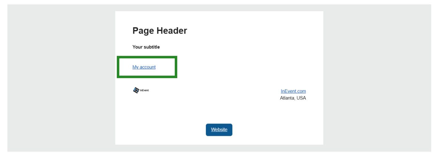 My account in email creator