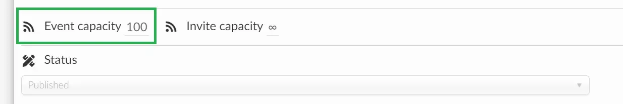 Setting your event capacity