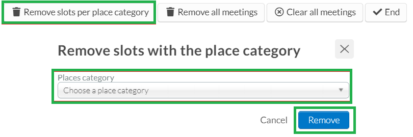 how to delete all meetings from one place