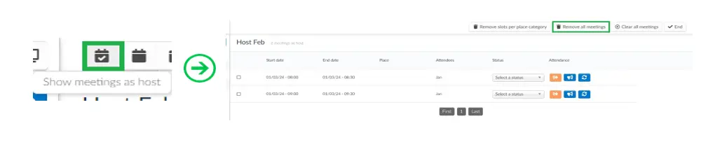 Removing hosts meetings