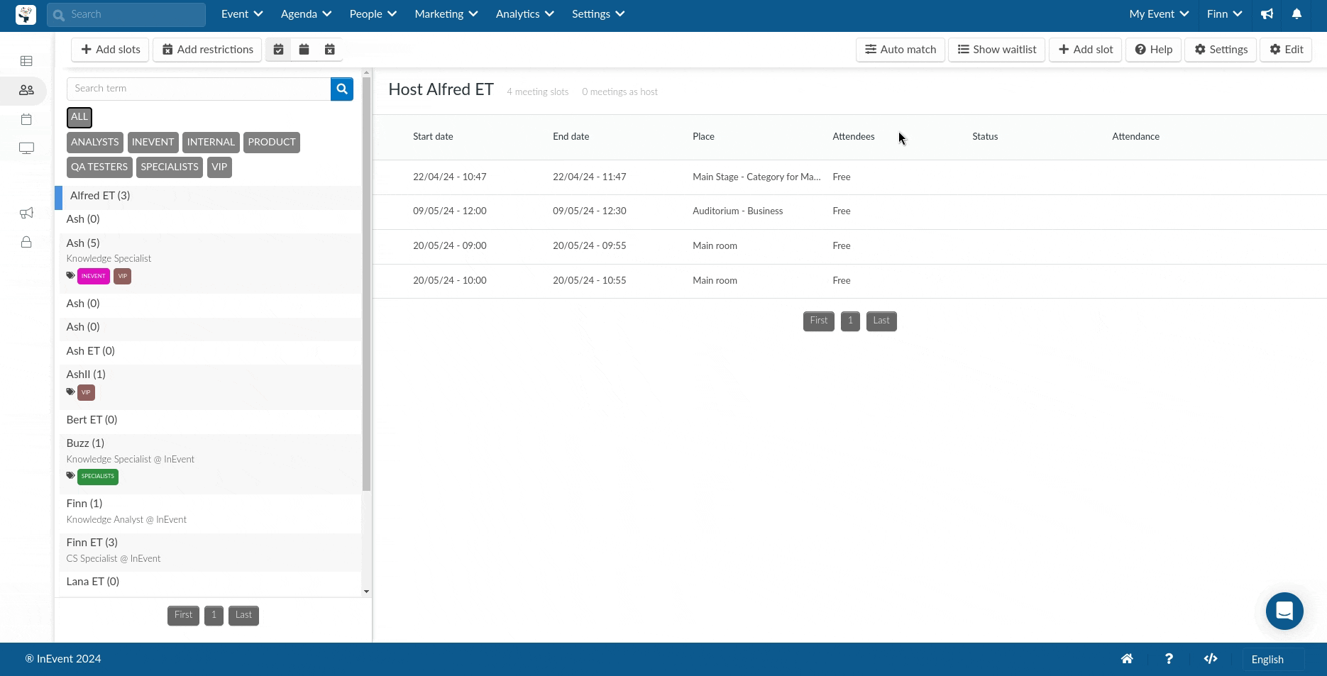 Matchmaking multiple participants at once