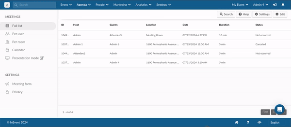 Gif showing how to create meeting slot for an attendee.