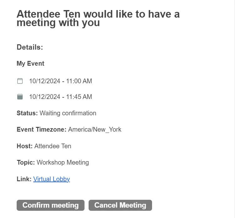 Meeting email