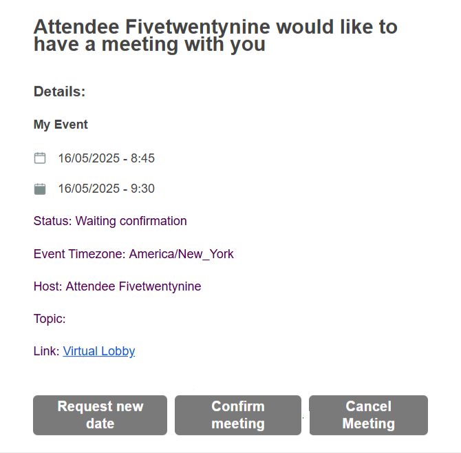 Meeting email