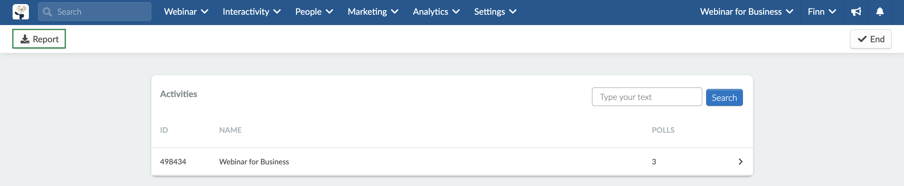 Generating a report on your webinar polling