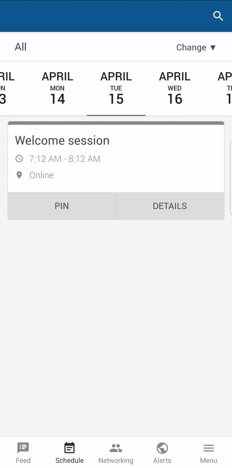 Gif showing how the notification for pinning an activity disappears once the tool is disabled