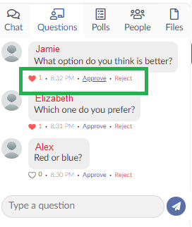 Screenshot questions approval