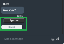 Screenshot chat approval 