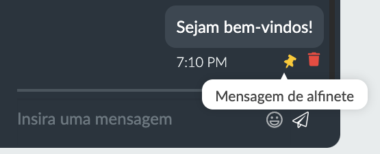Captura de tela: Como deixar uma mensagem em evidência