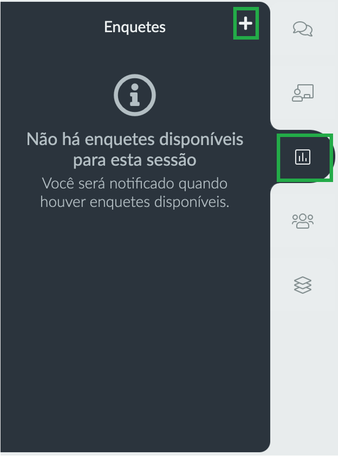 Captura de tela: Como criar uma nova enquete dentro de uma atividade