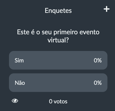 Captura de tela: Uma enquete dentro de uma atividade
