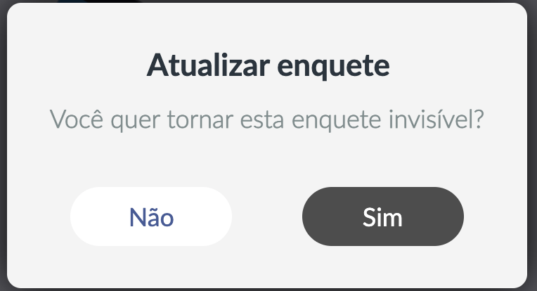 Captura de tela: Como tornar uma enquete invísivel