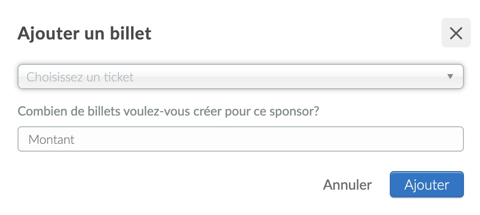 ajouter un billet