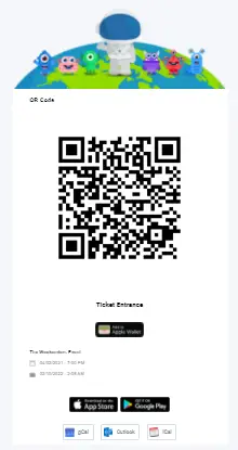QR code in the confirmation email