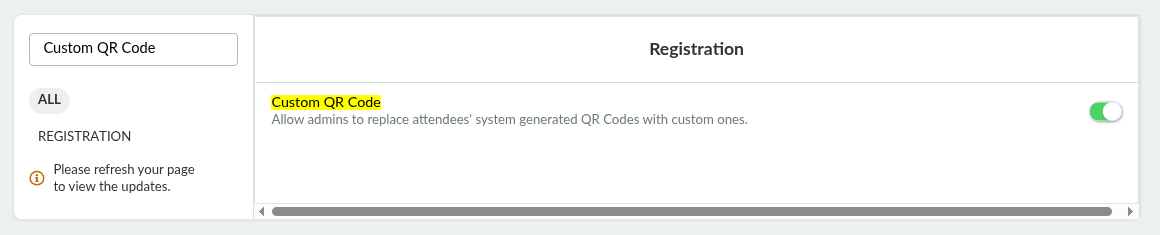 Screenshot showing the Custom QR Code tool