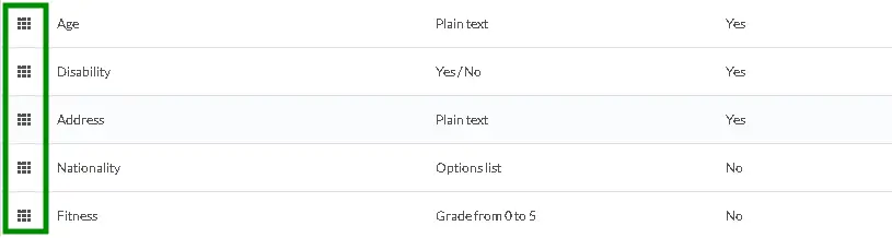 Rearrange the order of the questions