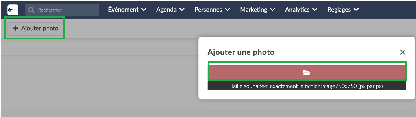 Capture d'écran: Ajouter une photo