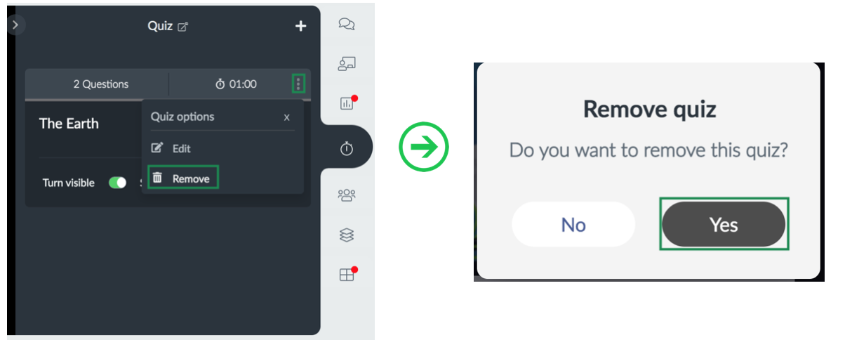 Remove the quiz