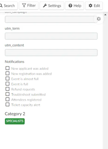 Image showing notification settings from People > attendees page.