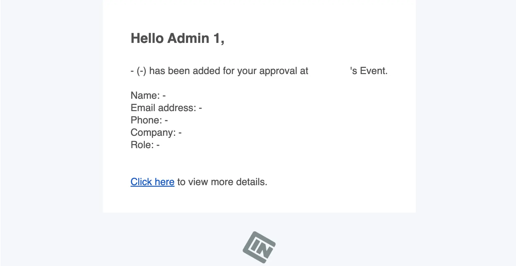 Image showing notification email that new applicant has been added. 