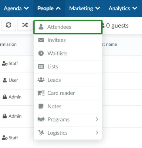 How to add event admins