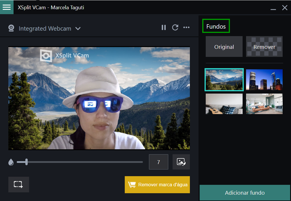 Como adicionar/remover o fundo de tela