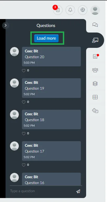 Click on Load More to see all questions