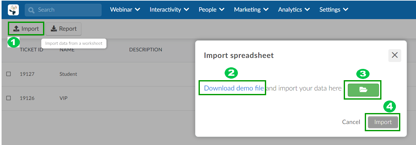 How to bulk import tickets