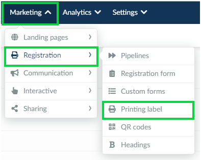 Image showing the steps for printing a label.