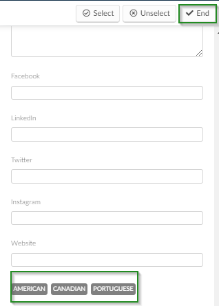 Screenshot of steps to tag an attendees  People > Attendees