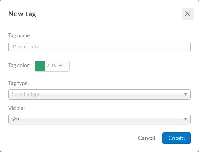 Creating new tags