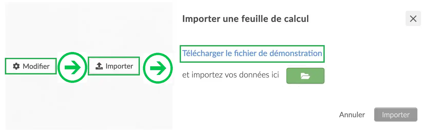 importer un fichier de démonstration avec tous les tags