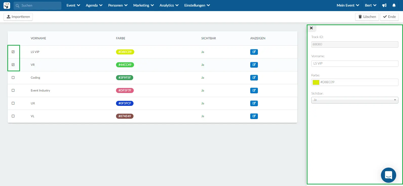 track dashboard