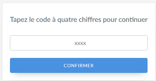 Tapez le code