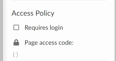 Access policy