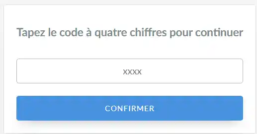 Tapez le code