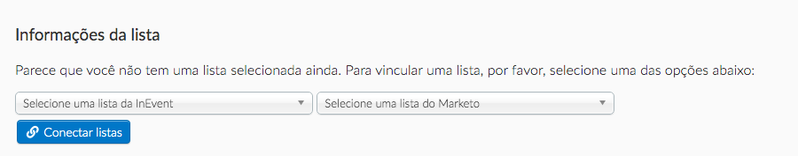 Screenshot of the lists on the marketo integration page.