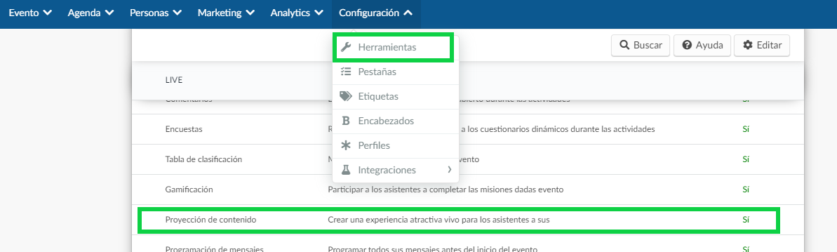 Herramienta de activación