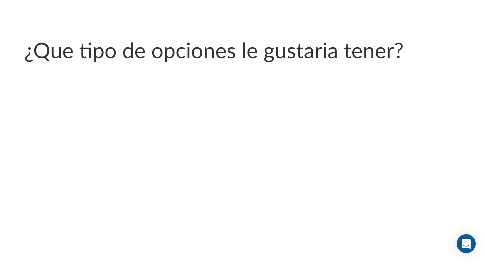 ver la pregunta seleccionada en una pantalla grande.
