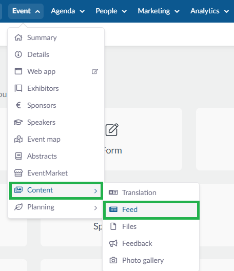 Create posts on the feed Via platform