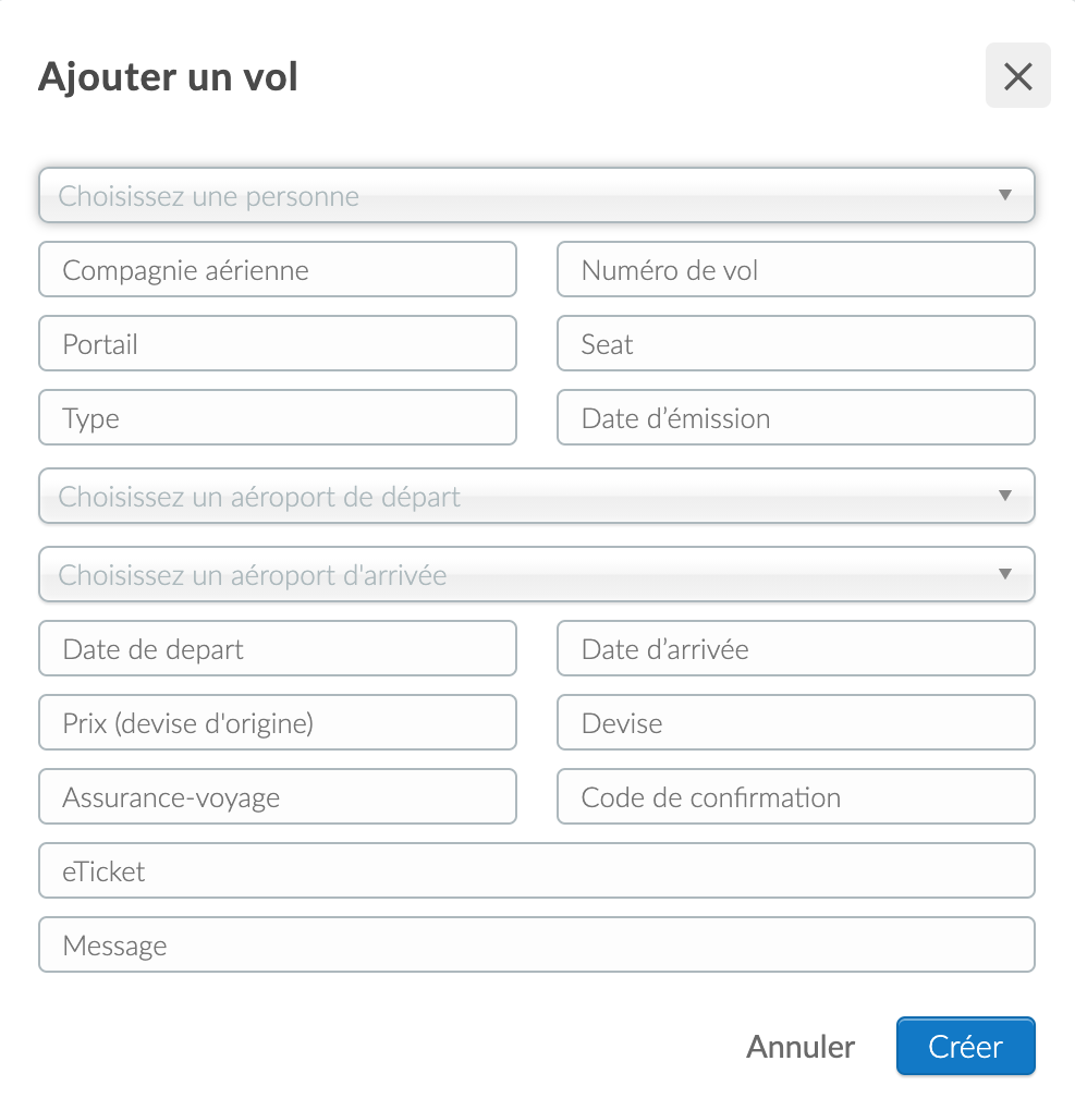 ajouter un vol